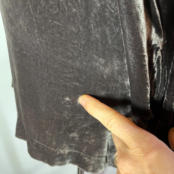 Gold Hawk Size XS Brown Velvet Hooded Jacket 1/2 Zip Pullover - Picture 9 of 11